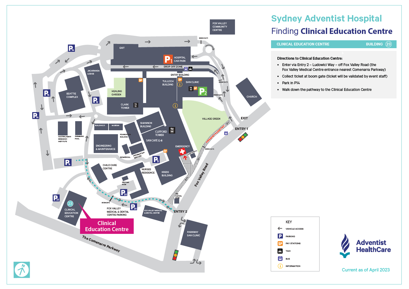 Clinical Education Centre map